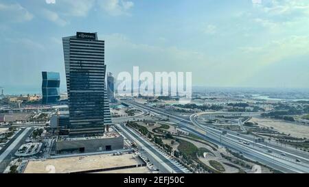 Magnifique horizon de Lusail Marina City Banque D'Images