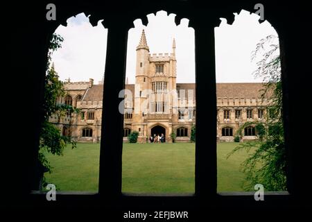 Vue depuis la cour de Magdalen College, Oxford, Angleterre Banque D'Images