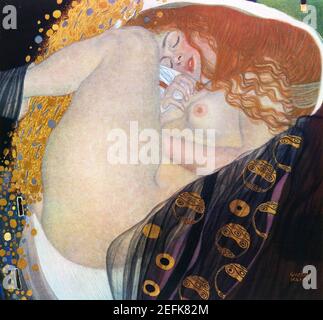 Klimt. Peinture intitulée 'Danae' par Gustav Klimt (1862-1918), huile sur toile, 1907 Banque D'Images