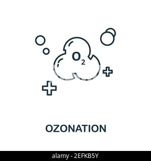 Icône ozonation. Illustration simple de la collection de blanchisserie. Icône d'ozonation créative pour la conception de sites Web, les modèles, les infographies et bien plus encore Illustration de Vecteur