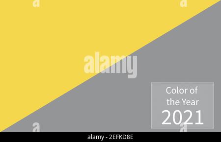 Vinnytsia, Ukraine - janvier 15, 2021. Couleurs tendance de l'année 2021. Jaune lumineux et gris ultime. Illustration de Vecteur