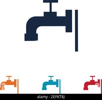 Icônes des robinets, icône du robinet d'eau. Illustration vectorielle Illustration de Vecteur