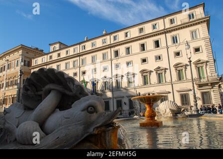 Rome, Italie 07/11/2007: Palazzo Chigi, siège du gouvernement italien. ©Andrea Sabbadini Banque D'Images