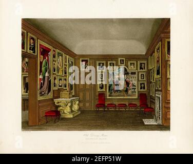 Old Dining Room, Kensington Palace, des Pyne's Royal Residences, 1819 - panteek pyn86-152. Banque D'Images