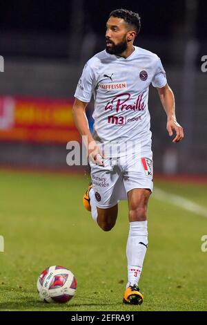 Lugano, Suisse. 17 février 2021. #3 Gael Clichy (Servette) lors du match de la Super League suisse entre le FC Lugano et le FC Servette au Stade Cornaredo à Lugano, Suisse Credit: SPP Sport Press photo. /Alamy Live News Banque D'Images