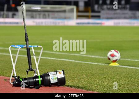 Lugano, Suisse. 17 février 2021. Outils de travail avant le match de la Super League suisse entre le FC Lugano et le FC Servette au stade Cornaredo à Lugano, Suisse crédit: SPP Sport Press photo. /Alamy Live News Banque D'Images