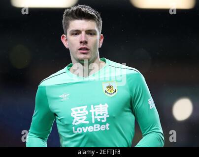 TURF Moor, Burnley, Lancashire, Royaume-Uni. 17 février 2021. Anglais Premier League football, Burnley versus Fulham; le gardien de but de Burnley Nick Pope Credit: Action plus Sports/Alamy Live News Banque D'Images