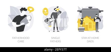 Pères rôle abstrait concept illustrations vectorielles. Illustration de Vecteur