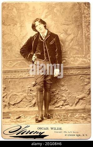 Oscar Wilde (1854-1900) à New York, 1882. Photo de Napoléon Sarony (1821-1896) 4. Banque D'Images