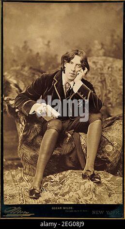 Oscar Wilde par Napoleon Sarony (1821-1896) Numéro 18. Banque D'Images