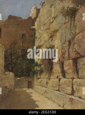 Theodor Ohlsen - Blick auf die westliche Klagemauer. Banque D'Images
