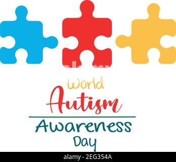 world autism conscience day coloré puzzles illustration vectorielle Illustration de Vecteur