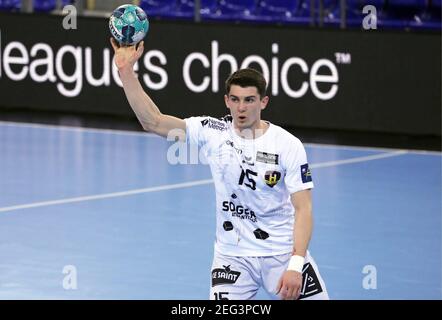 Barcelone, Espagne. 17 février 2021. Aymeric Minne pendant le match entre le FC Barcelone et HBC Nantes, correspondant à la semaine 12 de la Ligue des champions de handball, joué au Palau Blaugrana, à Barcelone le 17 février 2020. Photo JGS/Cormon Press Credit: CORMON PRESS/Alamy Live News Banque D'Images