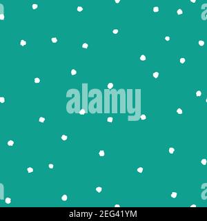 Motif abstrait sans couture de petits points blancs ou de petits points de sorbby sur fond bleu. Dessin à la main, style à main levée. Papier peint décoratif, idéal pour l'impression. Illustration de Vecteur