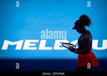 Japonais Naomi Osaka (WTA 3) Photo en action lors d'un match de tennis contre US's Williams dans les demi-finales de la femme de la compétition des célibataires de la Banque D'Images