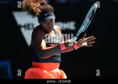 Japonais Naomi Osaka (WTA 3) Photo en action lors d'un match de tennis contre US's Williams dans les demi-finales de la femme de la compétition des célibataires de la Banque D'Images