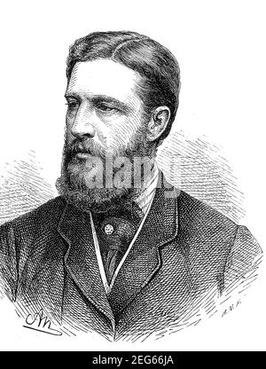 Spencer Compton Cavendish, 8e duc de Devonshire, 23 juillet 1833 - 24 mars 1908, un noble et politicien britannique / Spencer Compton Cavendish, 8. Duc de Devonshire, 23. Juillet 1833 - 24. Maerz 1908, ein britischer Adliger und Politiker, Historisch, historique, numérique reproduction améliorée d'un original du 19ème siècle / digitale Reproduktion einer Originalvorlage aus dem 19. Jahrhundert, Banque D'Images