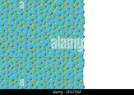 Fond polygonal en mosaïque bleu et jaune. Illustration abstraite de vecteur poly bas. Motif triangulaire en demi-ton. Modèle d'activité géométrique Illustration de Vecteur