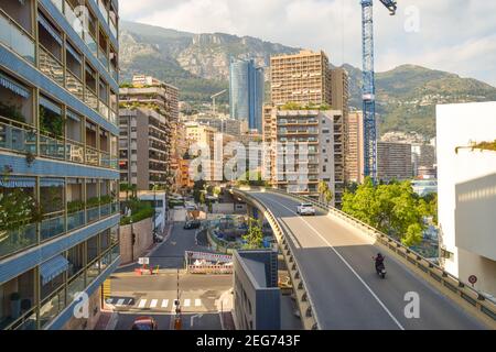 Viaduc Boulevard du Larvotto, Monte Carlo, Monaco 2019. Crédit : Vuk Valcic / Alamy Banque D'Images