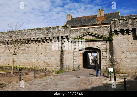 Concarneau ville fortifiée, ville médiévale proche, Finistère, Bretagne, Bretagne, France Banque D'Images