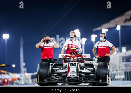 pitstop pratique Alfa Romeo Racing ORLEN C39, action pendant la Formule 1 Gulf Air Bahreïn Grand Prix 2020, du 27 au 29 novembre 2020 sur le circuit international de Bahreïn, à Sakhir, Bahreïn - photo Antonin Vincent / DPPI Banque D'Images