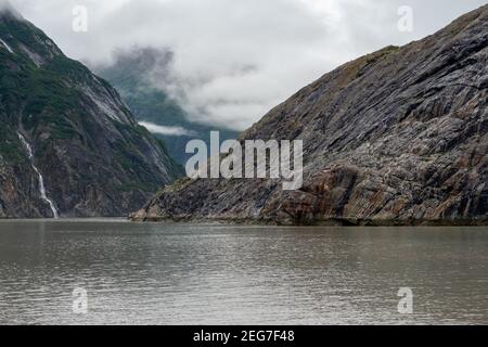 Fjord Tracy Arm dans le sud-est de l'Alaska Banque D'Images