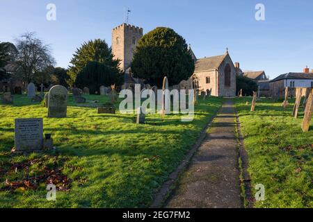 Église Saint Michael et All Angels dans le village de Bampton, Devon, Angleterre. Banque D'Images