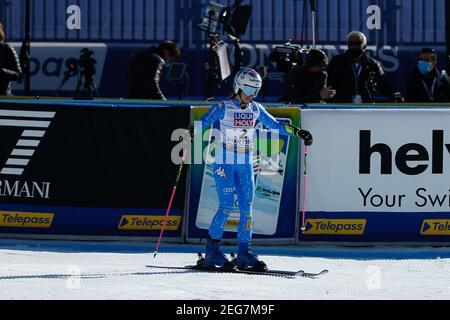 Olympia delle Tofane, Cortina (BL), Italie, 18 Fév 2021, Marta Bassino (ITA) décevant 15e place après la première course en 2021 FIS Championnats du monde DE SKI alpin - Giant Slalom - femmes, course de ski alpin - photo Francesco Scaccianoce / LM crédit: LiveMedia/Alay Live News Banque D'Images