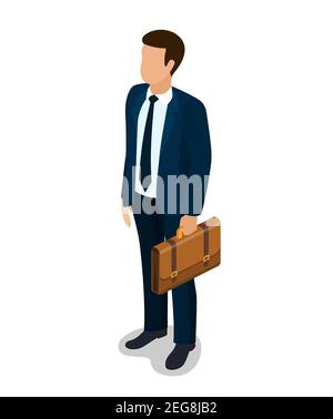 Personnage de dessin animé d'homme d'affaires. Illustration de Vecteur