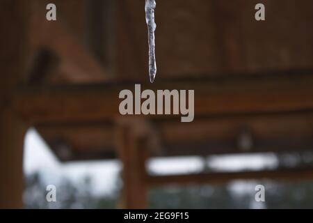 Suspension de glace. Temps froid. Concept d'hiver. Banque D'Images