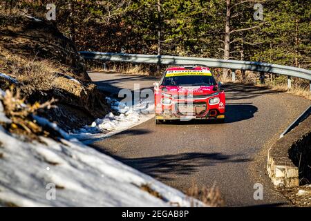 24 Eric CAMILLI (FRA), Francois-Xavier BURESI (FRA), SPORTS & YOU CITROEN C3, RC2 Cogn2, action pendant le Championnat du monde de voitures de rallye WRC 2021, Monte Carlo rallye du 20 au 24 janvier 2021 à Monaco - photo Grégory Lenmand / DPPI Banque D'Images