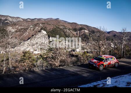 24 Eric CAMILLI (FRA), Francois-Xavier BURESI (FRA), SPORTS & YOU CITROEN C3, RC2 VAR2, action pendant le Championnat du monde de rallye WRC 2021, Monte Carlo rallye du 20 au 24 janvier 2021 à Monaco - photo François Flamand / DPPI Banque D'Images