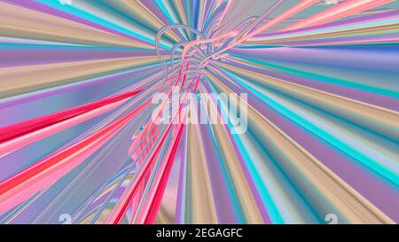 Arrière-plan abstrait pastel avec lignes et formes. image 3d Banque D'Images
