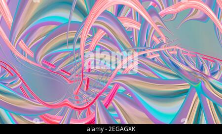 Arrière-plan abstrait pastel avec lignes et formes. image 3d Banque D'Images