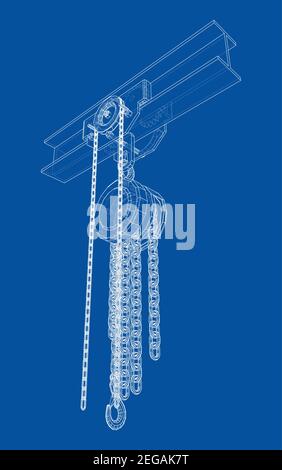 Un palan sur la poutre. Vecteur Illustration de Vecteur
