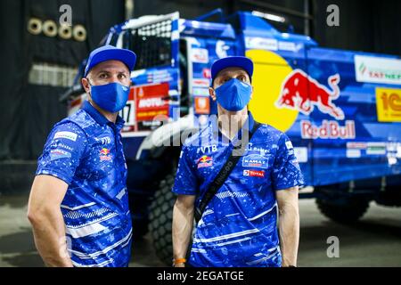 507 Sotnikov Dmitry (rus), Akhmadeev Ruslan (rus), Akhmatzianov Ilgiz (rus), Kamaz, Kamaz - Maître, Camion, camion pendant le Dakar 2021's inspection administrative et technique à Djeddah, Arabie Saoudite du 1er au 2 janvier 2021 - photo Julien Delfosse / DPPI Banque D'Images