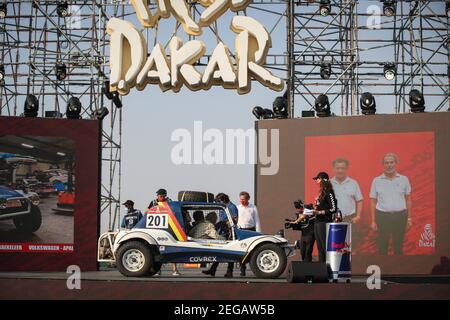 201 Eggermont Emmanuel (bel), de Braekeller Edouard (bel), Volswagen, Racing Wings, Dakar Classic, action pendant le Prologue de Dakar 2021 et démarrer la cérémonie du podium à Jeddah, Arabie Saoudite le 2 janvier 2021 - photo Julien Delfosse / DPPI Banque D'Images