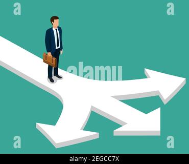 Concept de choix. Illustration de Vecteur