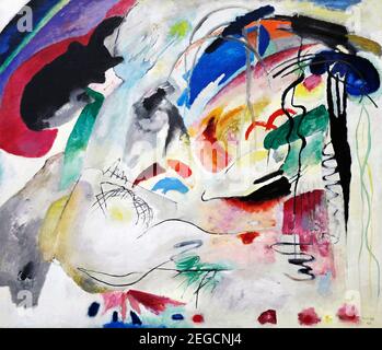 Peinture Kandinsky. 'Improvisation' par Wassily Kandinsky (1866-1944), huile sur toile, 1913 Banque D'Images