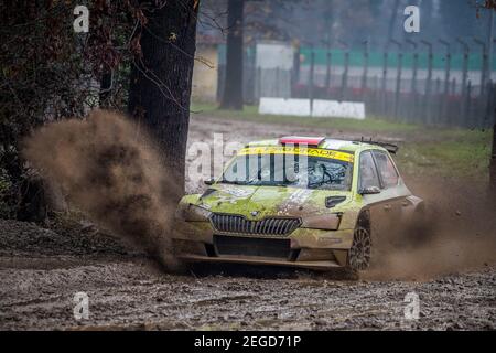 23 Jan KOPECKY (CZE), Jan HLOUSEK (CZE), SKODA Fabia Evo, WRC 2, action lors du rallye ACI Monza 2020, 7e tour du Championnat WRC 2020 de la FIA du 3 au 8 décembre 2020 à Monza, Brianza en Italie - photo Grégory Lenmand / DPPI Banque D'Images