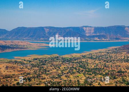 Diverses vues sur les ghats de l'ouest de Mahabaleshwar Banque D'Images