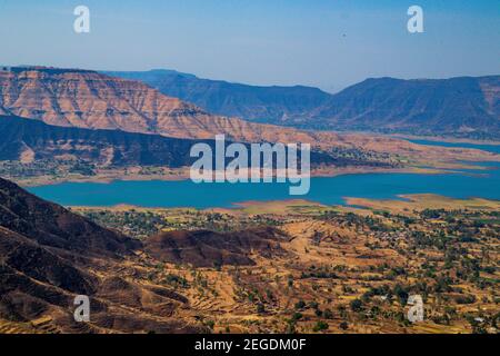 Diverses vues sur les ghats de l'ouest de Mahabaleshwar Banque D'Images