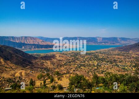 Diverses vues sur les ghats de l'ouest de Mahabaleshwar Banque D'Images