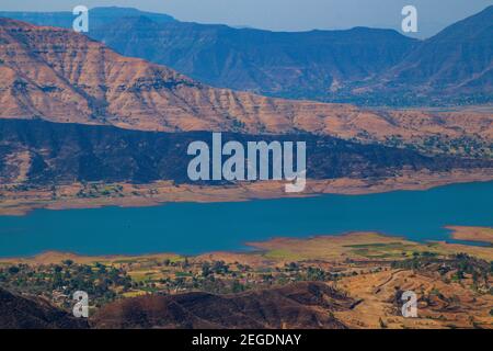 Diverses vues sur les ghats de l'ouest de Mahabaleshwar Banque D'Images