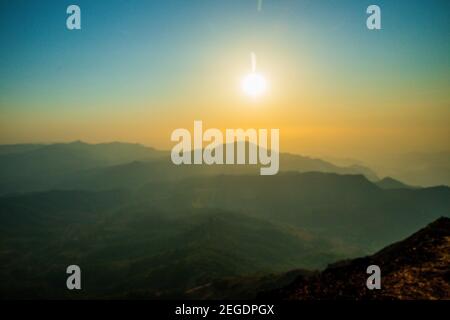 Diverses vues sur les ghats de l'ouest de Mahabaleshwar Banque D'Images