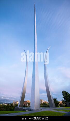 Le United States Air Force Memorial, Washington DC Banque D'Images