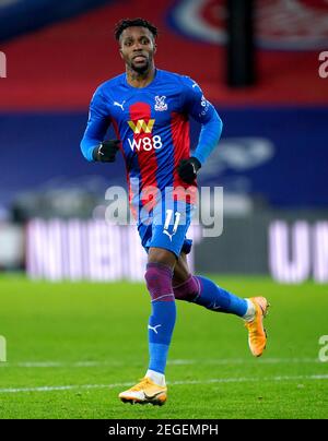 Photo du dossier datée du 02-01-2021 de Wilfried Zaha de Crystal Palace. Date d'émission : jeudi 18 février 2021. Banque D'Images