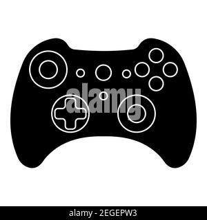 La silhouette de manette de jeu décrit les jeux de manette de jeu x box, les jeux de manette de jeu de manette de vecteur Illustration de Vecteur