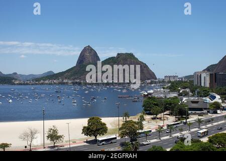 Rio de Janeiro, site touristique principal au Brésil, plages célèbres, Copacabana, Ipanema, Leblon, Barra da Tijuca Banque D'Images