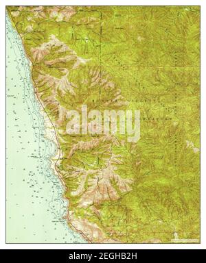 Cape San Martin, Californie, carte 1949, 1:24000, États-Unis d'Amérique par Timeless Maps, données U.S. Geological Survey Banque D'Images